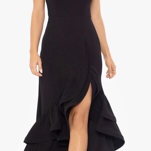 Betsy & Adam Black High Low Dress